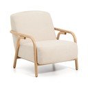 Beżowy fotel z tkaniny szenilowej Sylo – Kave Home