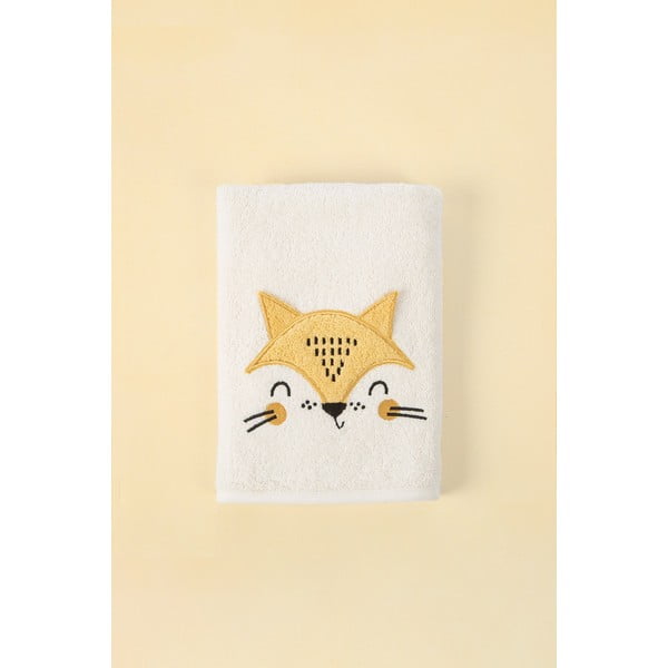 Kremowy bawełniany ręcznik dziecięcy 50x75 cm Foxy – Foutastic