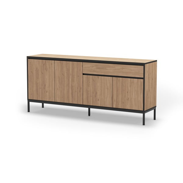 Niska komoda w dekorze dębu 180x80 cm Lorenza – Marckeric-image-2