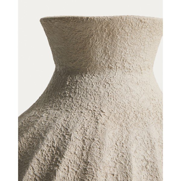 Kremowy ręcznie wykonany/wysoki wazon z papier mâché (wysokość 67 cm) Arquena – Kave Home-image-4