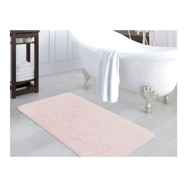 Różowy dywanik łazienkowy Madame Coco, 80x140 cm