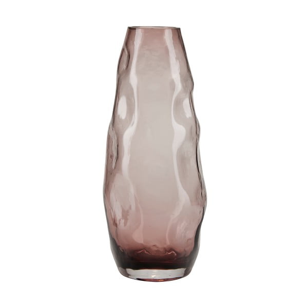 Jasnoróżowy szklany wazon Bahne & CO, wys. 28 cm