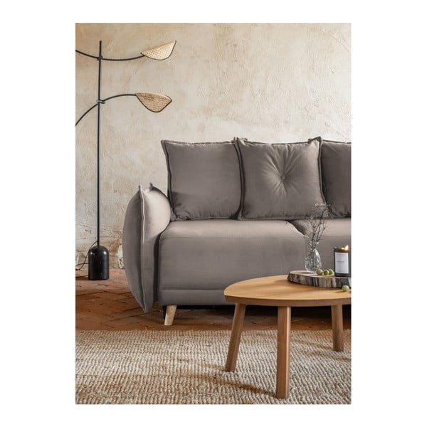 Jasnobrązowy sztruksowy rozkładany narożnik (strona zmienna) Lazy Lukka – Miuform-image-4