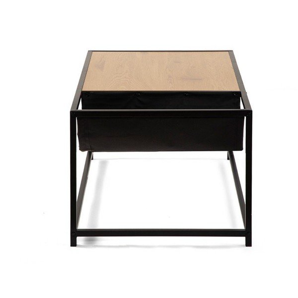 Czarno-naturalny stolik w dekorze dębu 60x99 cm Bayen – Bonami Essentials-image-3