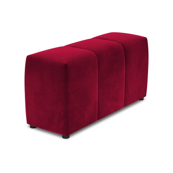 Czerwony aksamitny podłokietnik do sofy modułowej Rome Velvet – Cosmopolitan Design