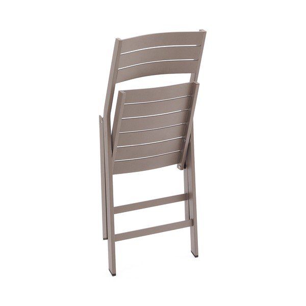 Jasnobrązowe metalowe krzesło ogrodowe Torreta – Kave Home-image-3