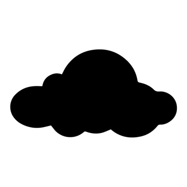 Czarna samoprzylepna tablica ścienna LineArtistica Cloud, 50x30 cm