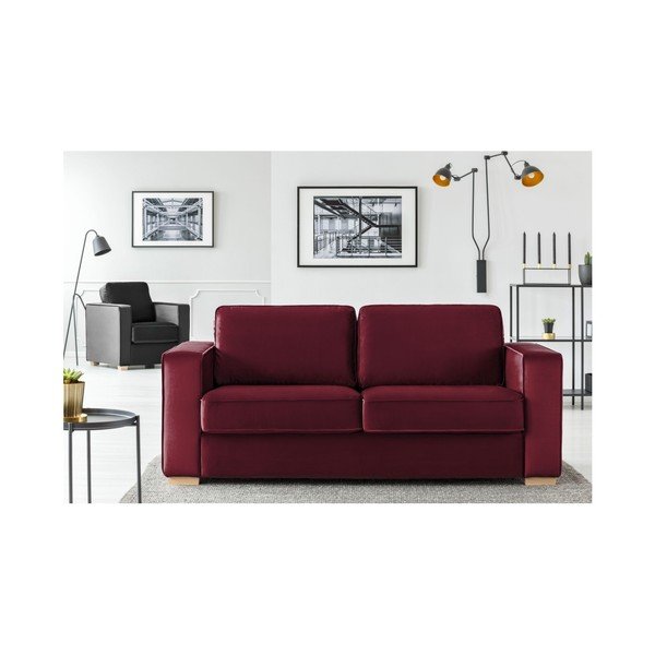 Burgundowa sofa 2-osobowa Cosmopolitan design Chicago-image-1