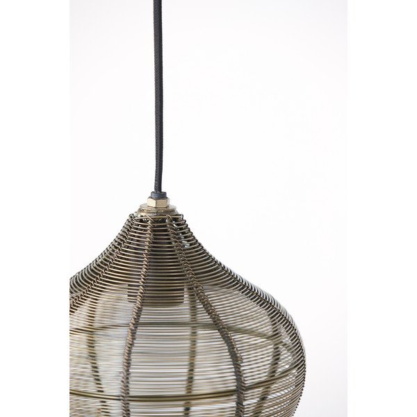 Metalowa lampa wisząca w kolorze brązu ø 27 cm Alvaro – Light & Living-image-4