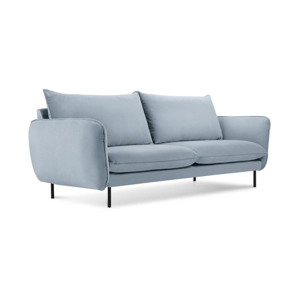 Jasnoniebieska aksamitna sofa 160 cm Vienna – Cosmopolitan Design