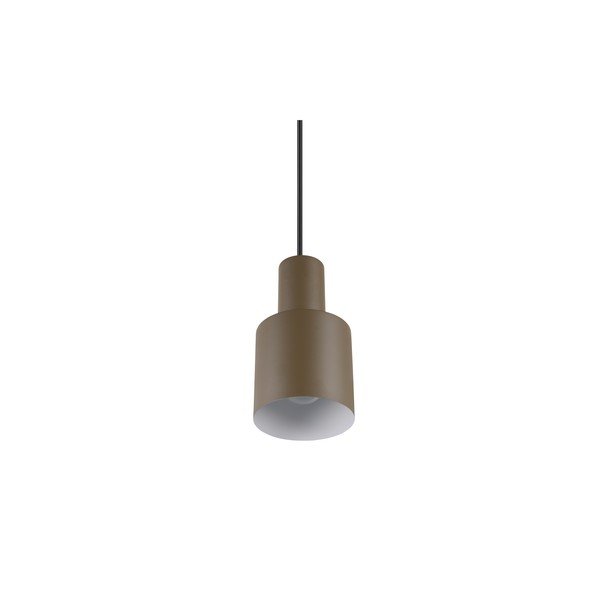Ciemnobrązowa lampa wisząca z metalowym kloszem ø 12 cm Agudo – Trio-image-4