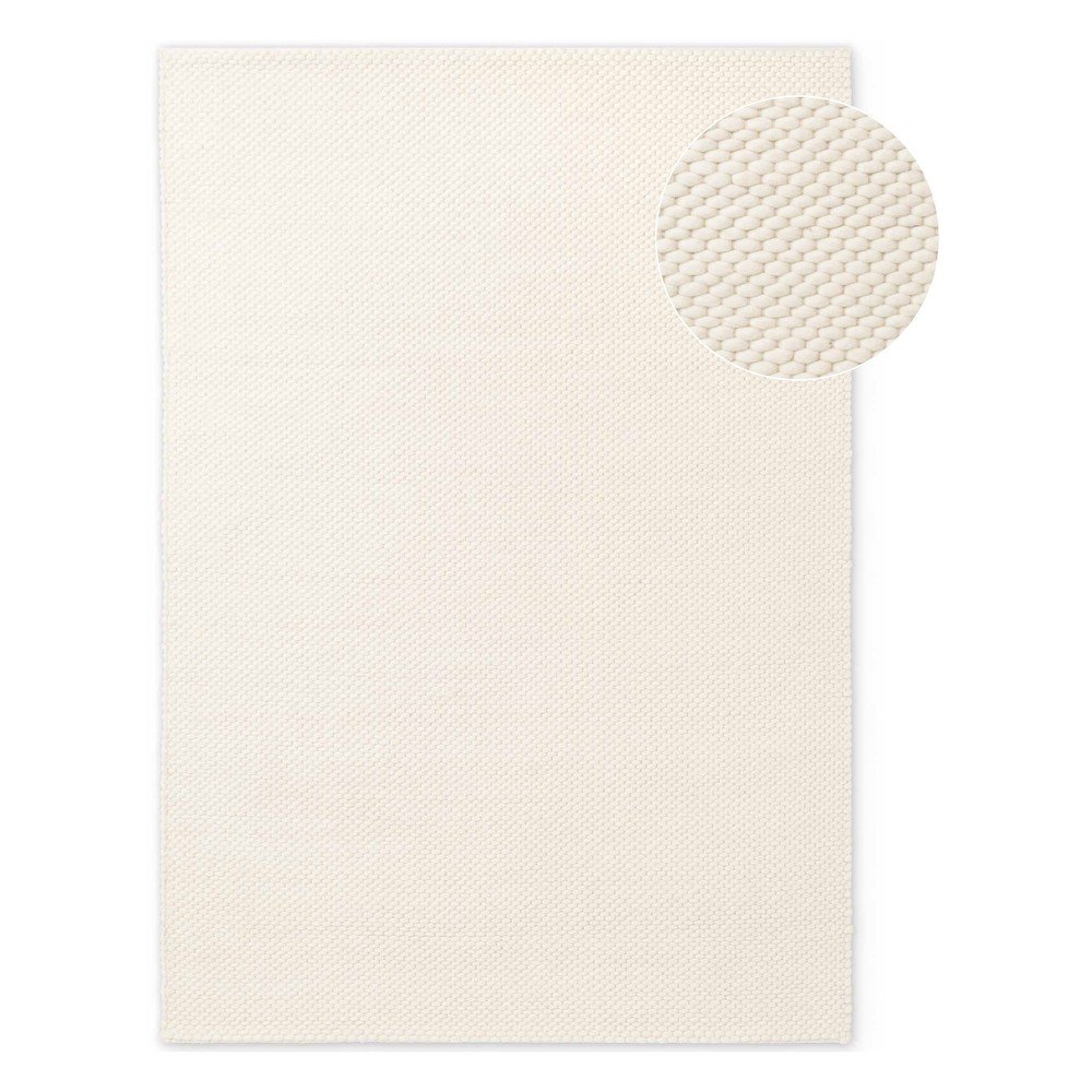 Kremowy wełniany dywan tkany ręcznie 160x230 cm Lyon Beans – Elle Decoration