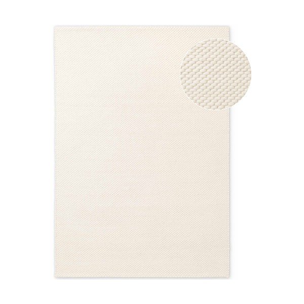 Kremowy wełniany dywan tkany ręcznie 200x290 cm Lyon Beans – Elle Decoration