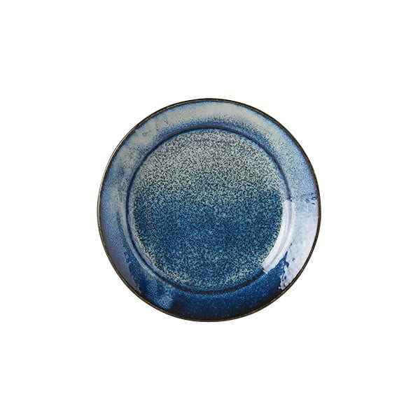 Niebieski talerz ceramiczny MIJ Indigo, ø 17 cm