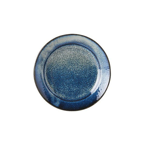 Niebieski talerz ceramiczny MIJ Indigo, ø 17 cm