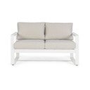 Biała aluminiowa sofa ogrodowa Merrigan   – Bizzotto