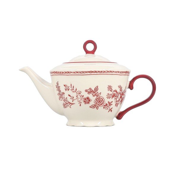 Bordowy/w kolorze kości słoniowej porcelanowy dzbanek do herbaty 920 ml Cyril – S|P Collection