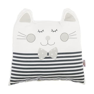 Szara poduszka dziecięca z domieszką bawełny Mike & Co. NEW YORK Pillow Toy Big Cat, 29x29 cm