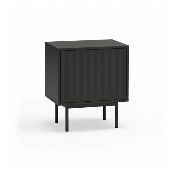 Czarna szafka nocna z matowym wykończeniem Sierra – Teulat-image-2