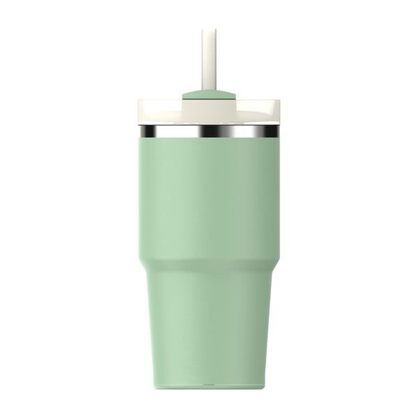 Szałwiowy termos ze słomką ze stali nierdzewnej 600 ml Quencher H2.0 FlowState Tumbler Pistachio – Stanley-image-2