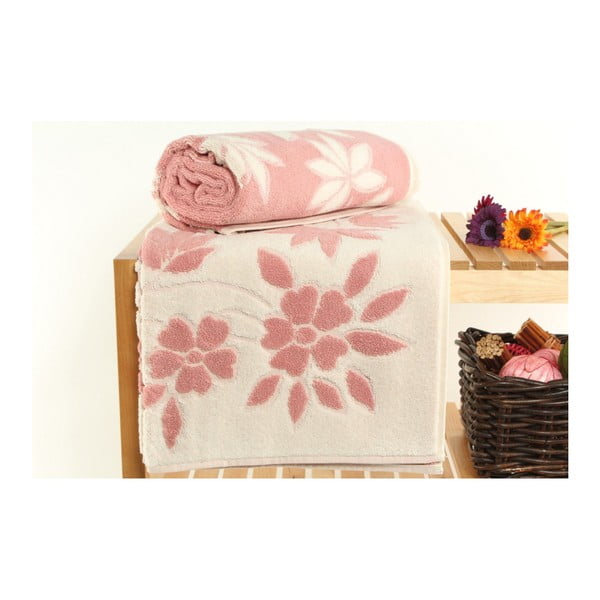 Zestaw 2 różowych ręczników kąpielowych Hidrophile, 70x140 cm