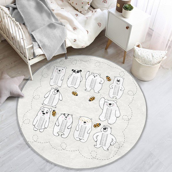 Kremowy dywan dziecięcy ø 100 cm Comfort – Mila Home-image-3
