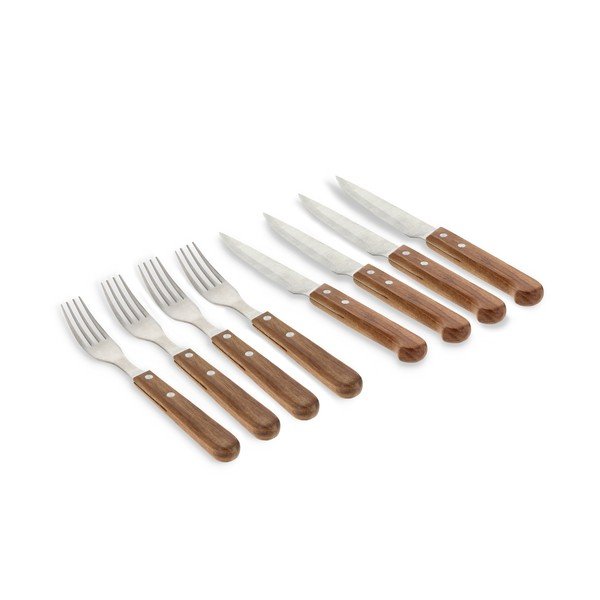 Sztućce do steków ze stali nierdzewnej w srebrno-naturalnym kolorze zestaw 8 szt. – Holm-image-2