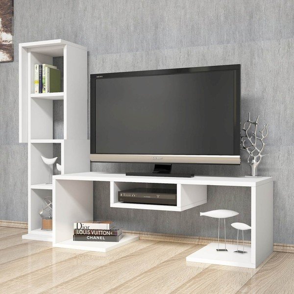 Biały komplet mebli pod TV Bacio-image-3