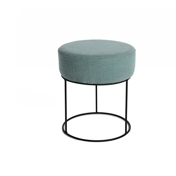 Turkusowy stołek z metalową konstrukcją Simla Round, ⌀ 35 cm