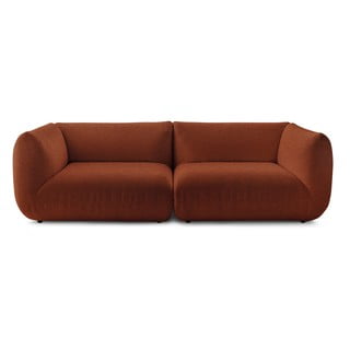 Pomarańczowa sztruksowa sofa 260 cm Lecomte – Bobochic Paris