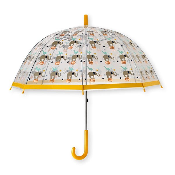 Żółty przezroczysty parasol dziecięcy Jopo