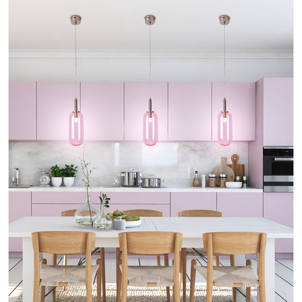 Fioletowa lampa wisząca LED ze szklanym kloszem ø 13 cm Fiuggi – Candellux Lighting-image-2