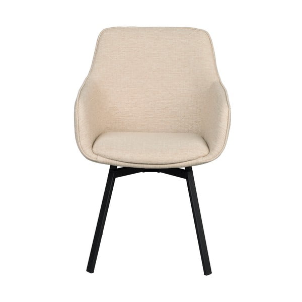 Beżowe tapicerowane fotele jadalniane zestaw 2 szt. Alison – Rowico-image-2