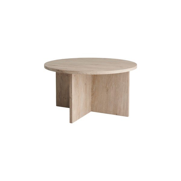 Okrągły stolik z płyty MDF w jasnym naturalnym kolorze ø 85 cm Poppy – Ellos Home
