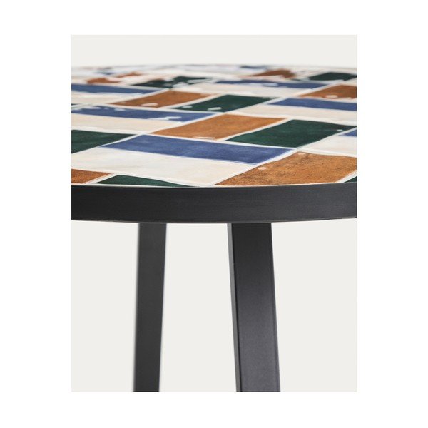 Okrągły stół ogrodowy z ceramicznym blatem ø 90 cm Tella – Kave Home-image-4