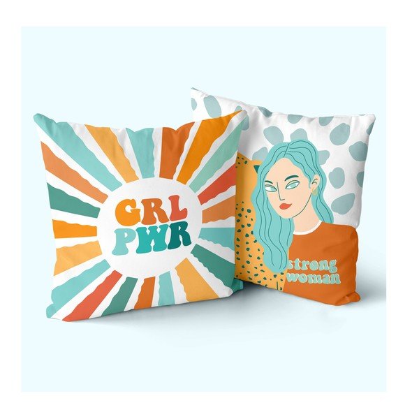 Poszewki na poduszki zestaw 2 szt. 50x50 cm Girl power – Aware-image-1