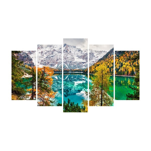 Wieloczęściowy obraz na płótnie Mountain Landscape with Lake