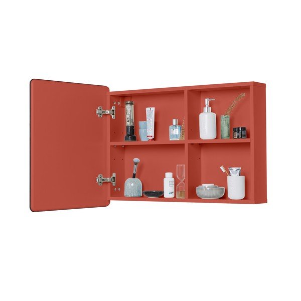 Czerwona wisząca/z lustrem szafka łazienkowa 80x58 cm Color Bath – Tom Tailor-image-4