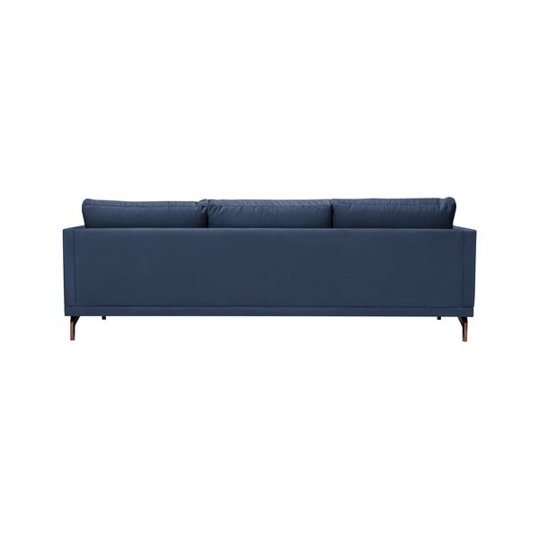 Ciemnoniebieska sofa 3-osobowa z konstrukcją w kolorze złota Windsor & Co Sofas Jupiter-image-3