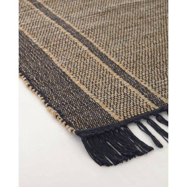 Czarno-naturalny dwustronny dywan z wodorostów 160x230 cm Brunilda – Kave Home-image-2