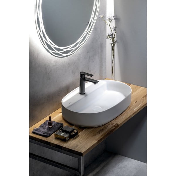 Biała ceramiczna umywalka 60x40 cm Infinity Oval – Sapho-image-1