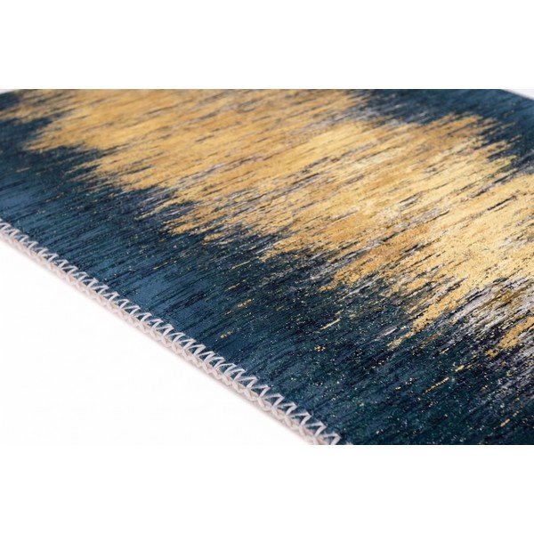 Żółty/ciemnoniebieski dywan odpowiedni do prania 50x80 cm Goldie – Vitaus-image-2