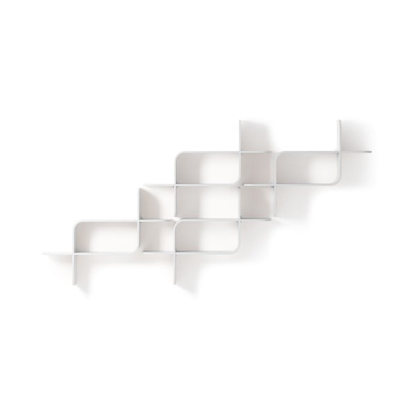 Biała wielopoziomowa półka z litego drewna kauczukowego 62 cm Montage – Umbra-image-2