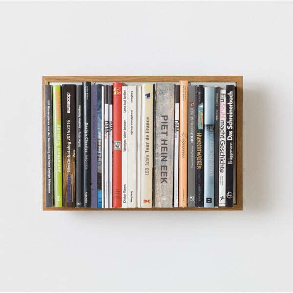 Półka na książki z drewna dębowego das kleine b b8, 34x50,5 cm-image-2