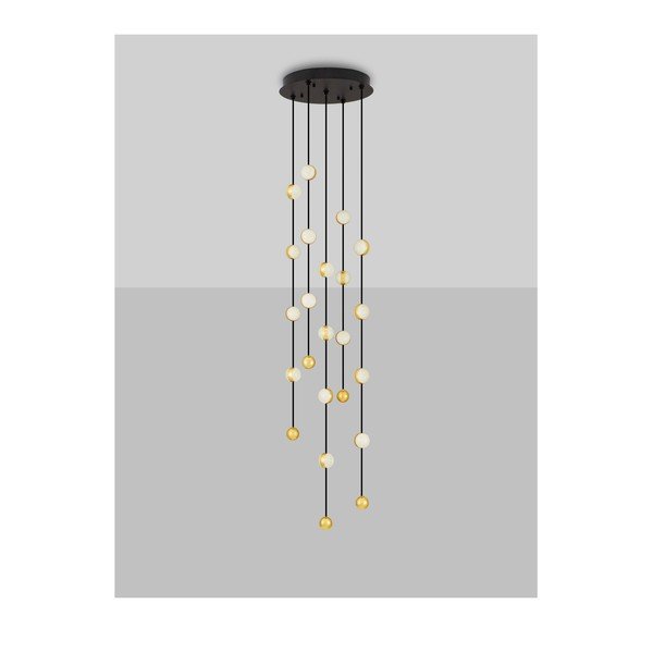 Aluminiowa lampa wisząca LED ze ściemniaczem w kolorze matowej czerni z kloszem ze szkła akrylowego ø 38 cm Alcinoe – Nova Luce-image-4