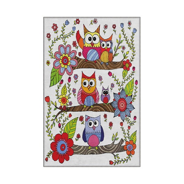 Dziecięcy dywan antypoślizgowy Conceptum Hypnose Owls, 100x200 cm