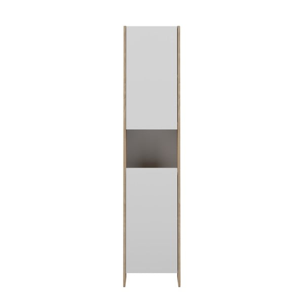 Biała wysoka szafka łazienkowa 38x180 cm Biarritz – TemaHome