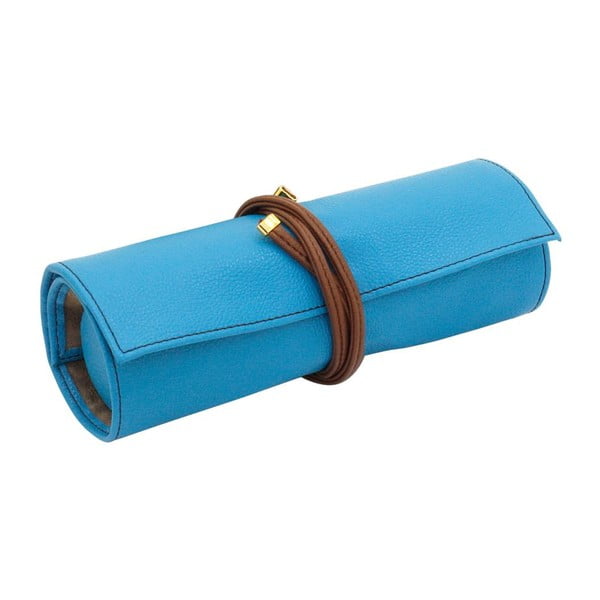 Etui na biżuterię Ascot Roll Azure Blue, 20x8x6 cm