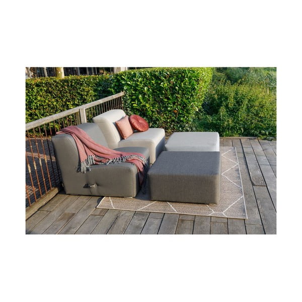 Szary metalowy fotel ogrodowy Kubbano – Exotan