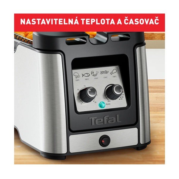 Frytkownica w czarno-srebrnym kolorze Clear Duo FR600D10 – Tefal-image-1